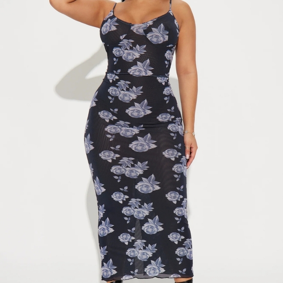 Bella mesh maxi Floral dress - Picture 2 of 3